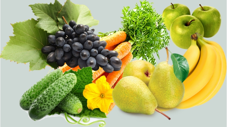 Продукты для похудения - фрукты-овощи